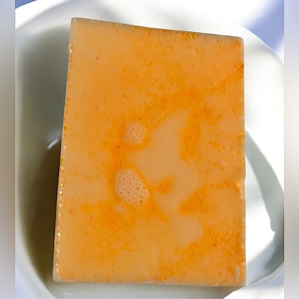 Creamsicle citrus & vanilla HANDMADE soap goat milk & coconut oil 2x3 inch 4oz